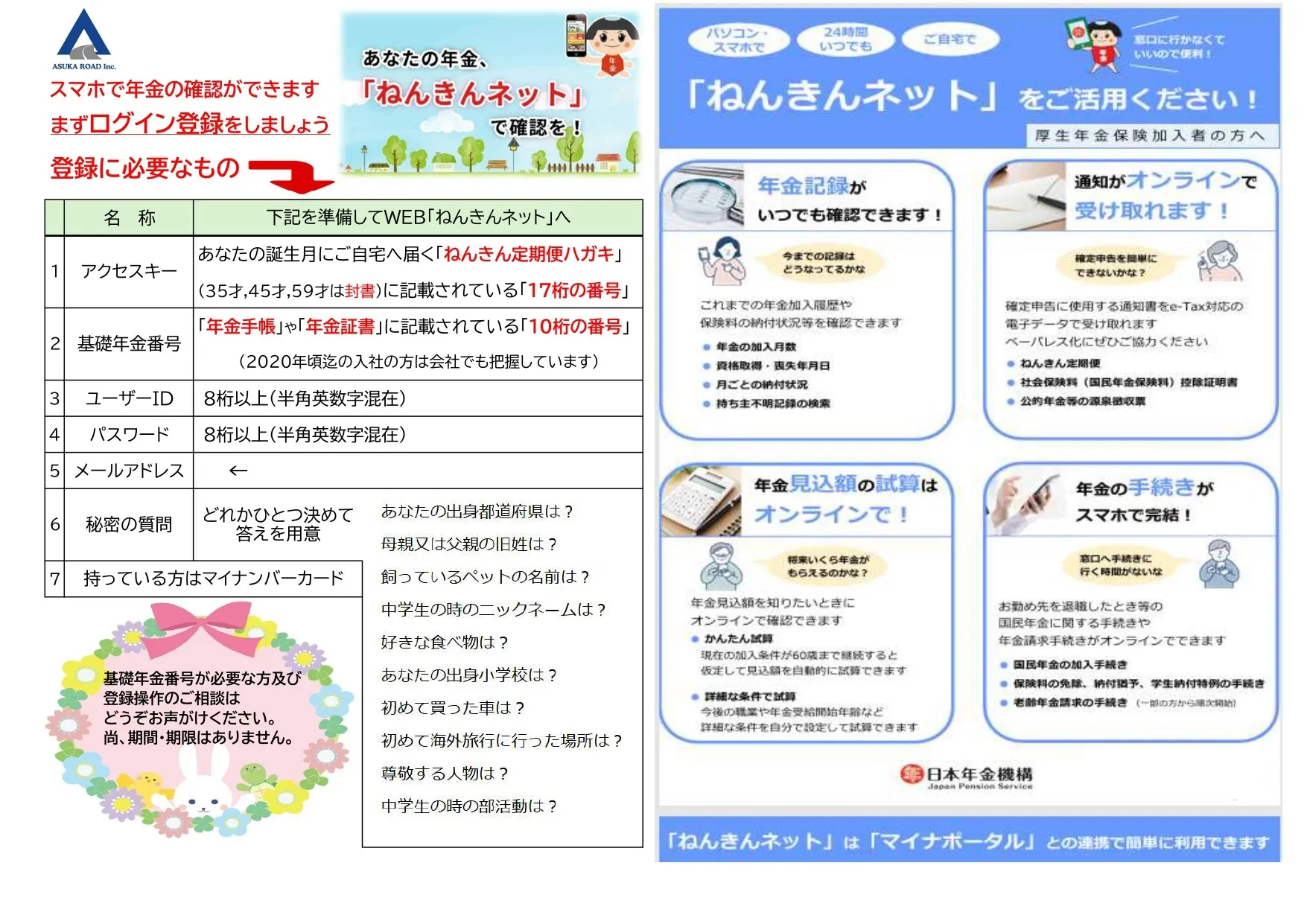 全社員に向けて『ねんきんネット』の紹介を行いました
